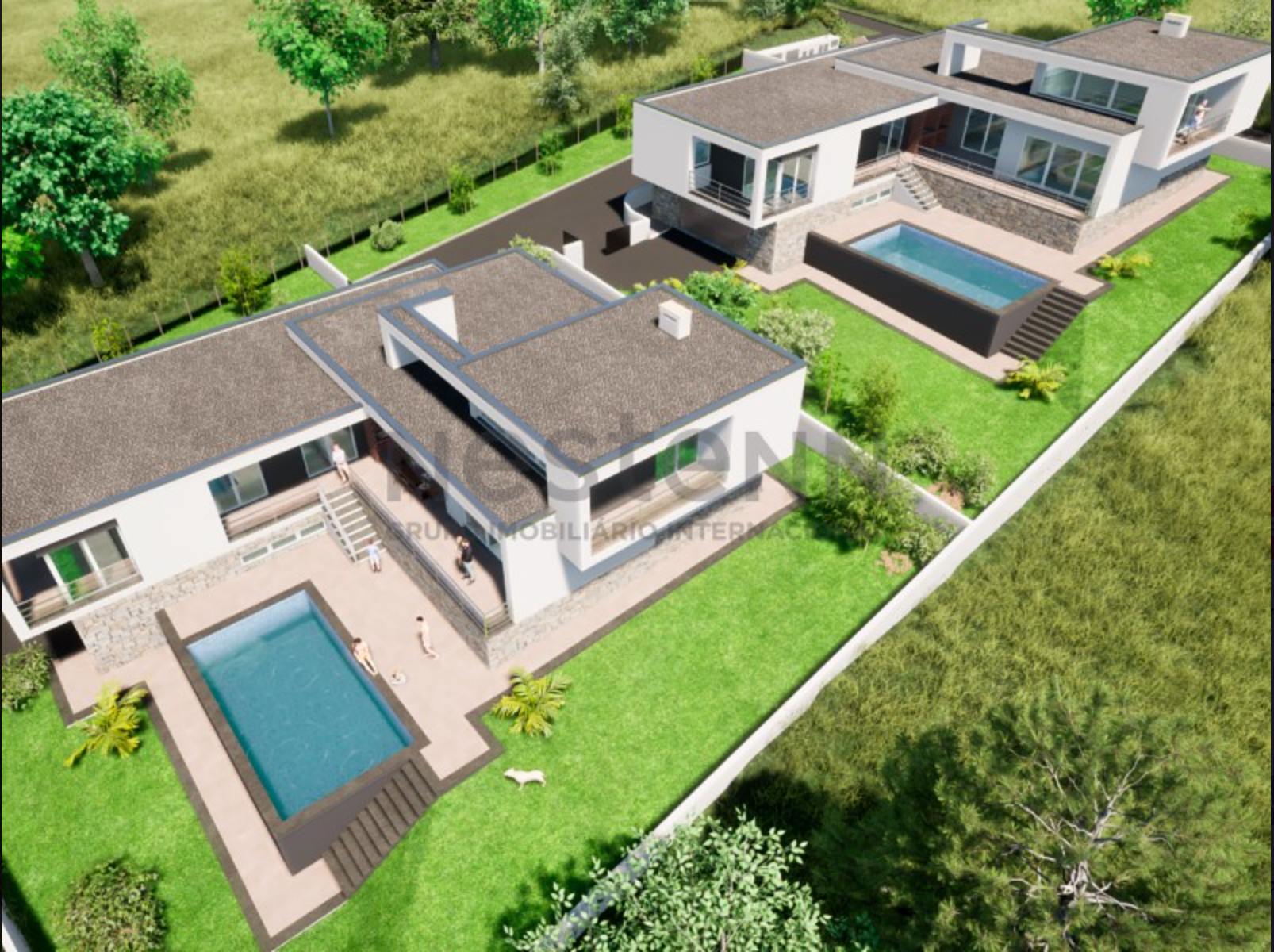 Terrain avec projet à 600 m de la plage